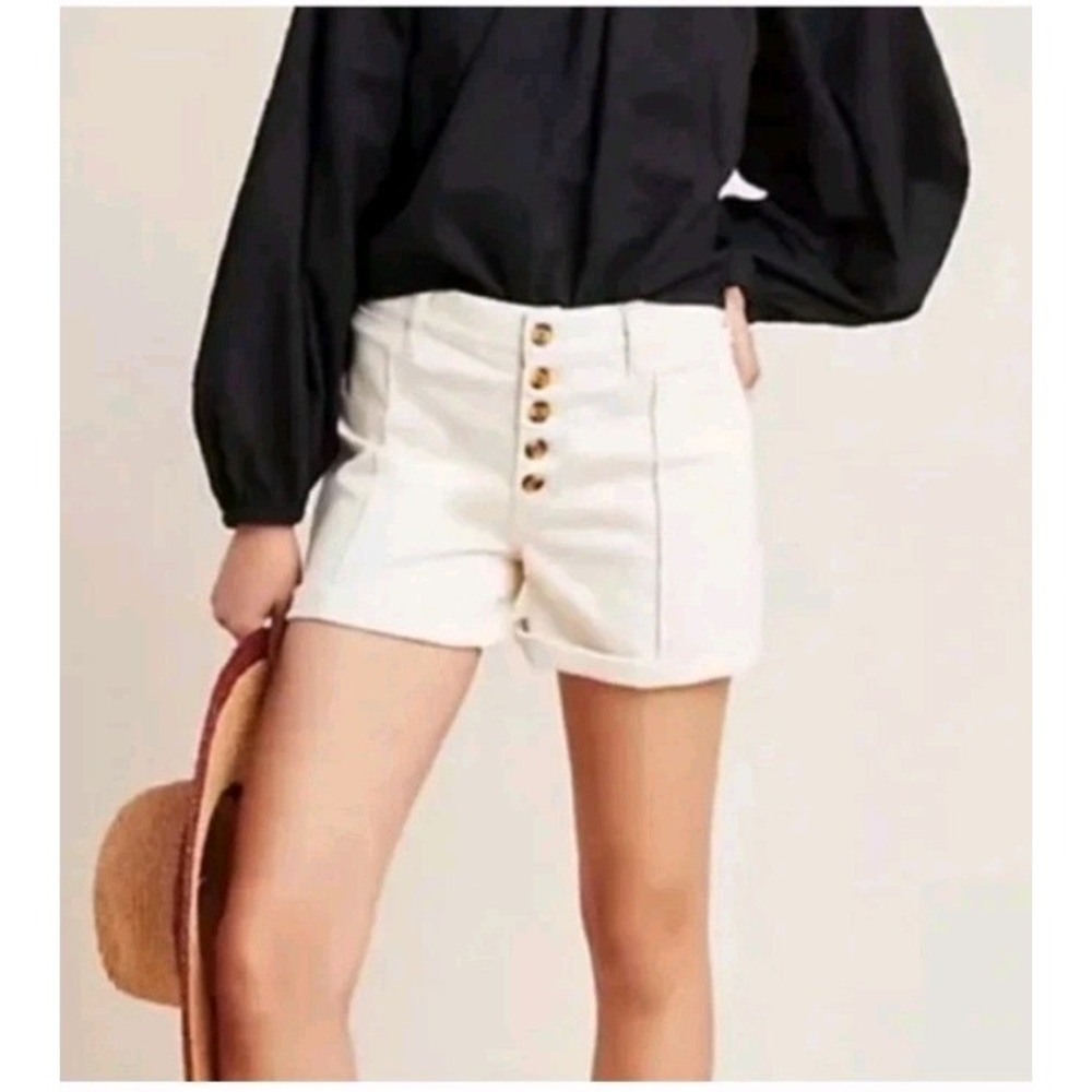 Anthropologie Pilcro And The Letterpress Shorts Womens 27 Slim Boyfriend Button